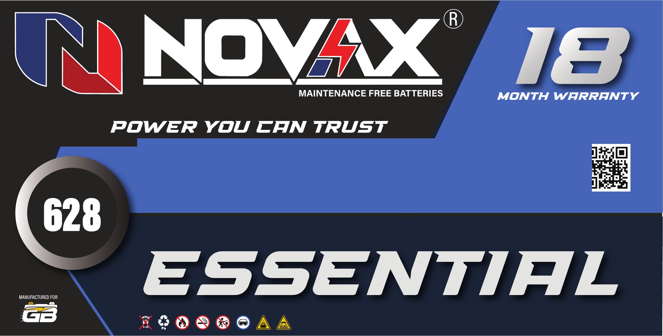 NOVAX Essential &mdash; 18 month full replacement warranty