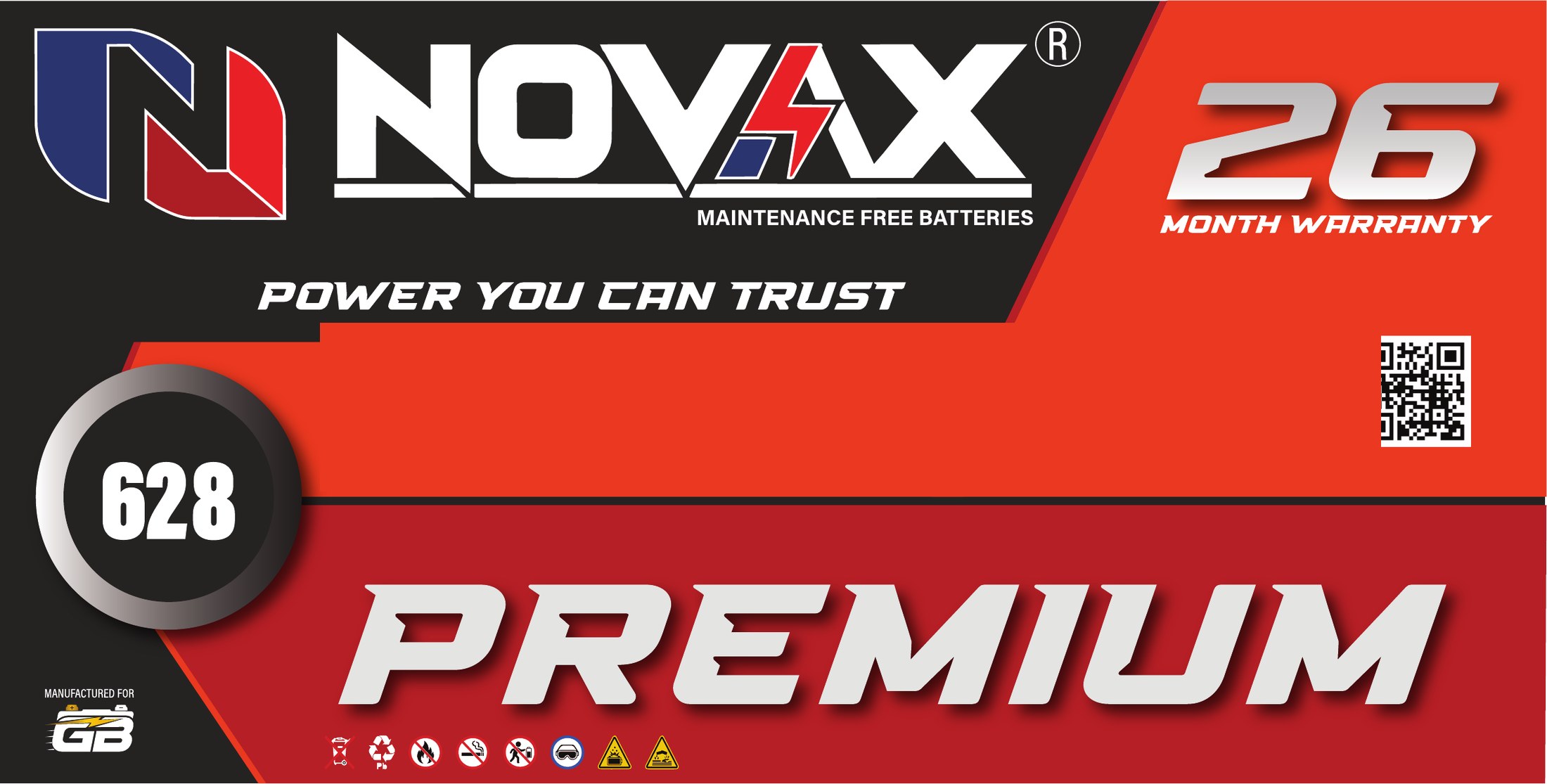 NOVAX Premium &mdash; 26 month full replacement warranty