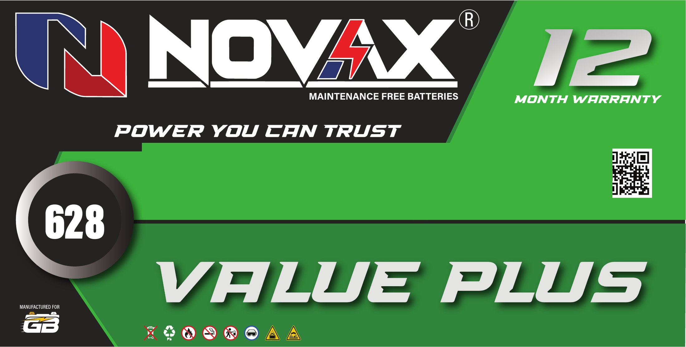 NOVAX Value Plus &mdash; 12 month full replacement warranty