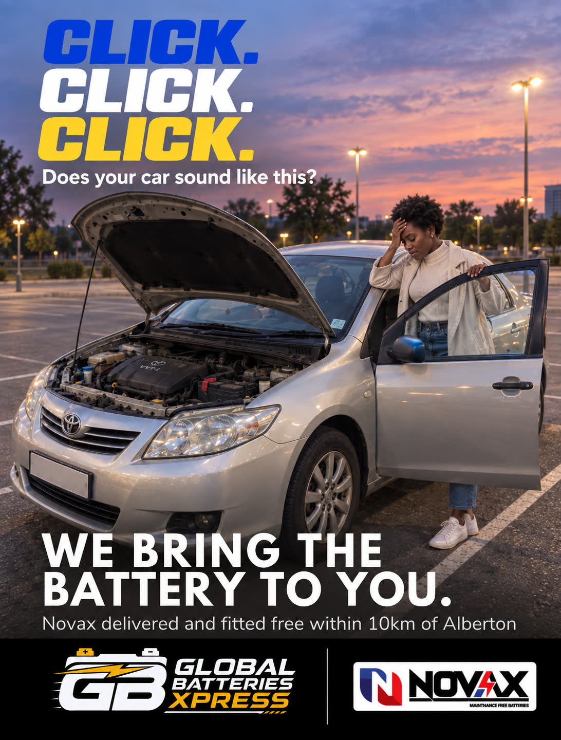 Jump leads on a battery under a bonnet
